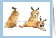 Goldens with Antlers card