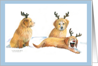 Goldens with Antlers - Invitation card