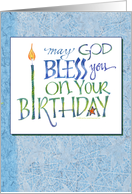 Birthday Blessings - Blue card