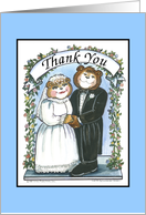 Wedding Thank You Bridal Couple card