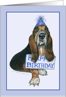 Happy Birthday Basset Hound card
