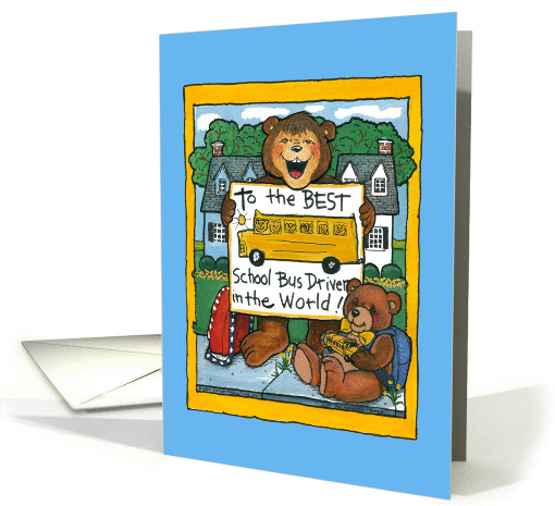 School Bus Driver, thank you from a boy card (60596)