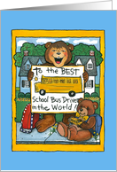 School Bus Driver, thank you from a boy card