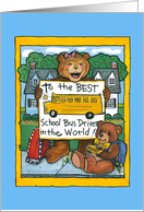 School Bus Driver, thank you from a girl card