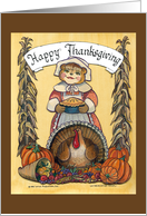 Thanksgiving Pilgrim Lady card