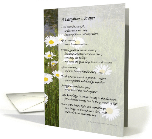 A Caregiver's Prayer card (921629)