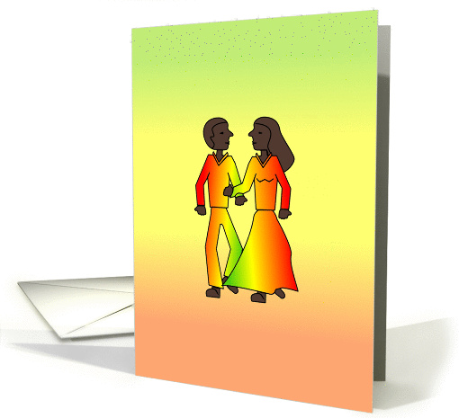 Couple African American - (BLANK) card (131847)