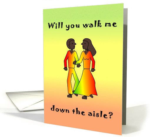 Couple African American - Walk down Aisle card (131849)