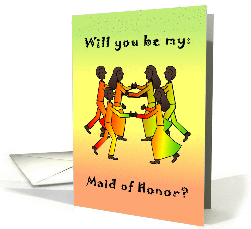 Dance African American - Will You be my Maid of Honor? card (131909)
