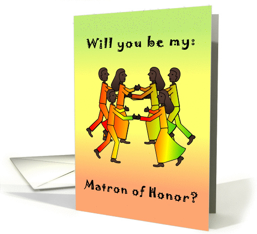 Dance African American - Will You be my Matron of Honor? card (131911)