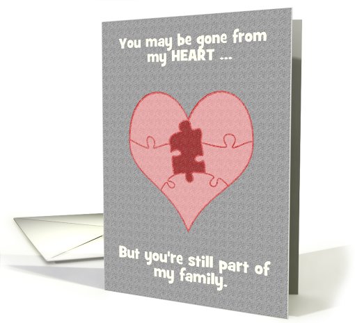 Ex-Husband - Puzzle Heart - Grey card (903728)