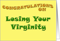Congratulations on Losing Your Virginity card