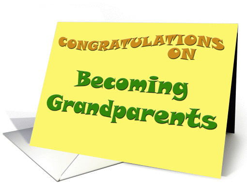 Congratulations on Becoming Grandparents card (152870)