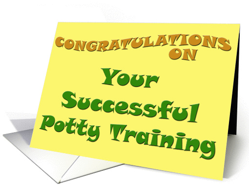 Congratulations on Successfully Potty Training card (57811)