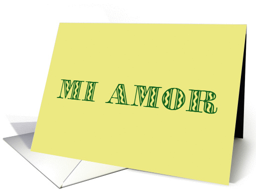 Mi Amor Spanish My Love or Valentine's Day Mexican Lover card (78486)