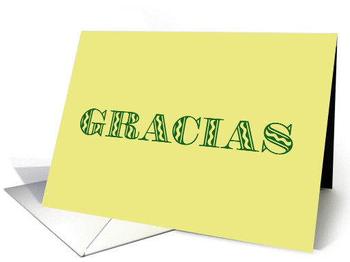 Gracias Spanish Thank You card (78492)