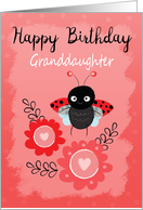 Happy Birthday Granddaughter Sweet Lady Bug Card