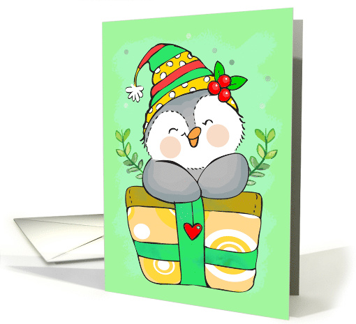 Happy Holidays Penguin and Gift card (1580220)