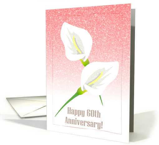 Calla Lily Pink 60th Anniversary card (1009773)