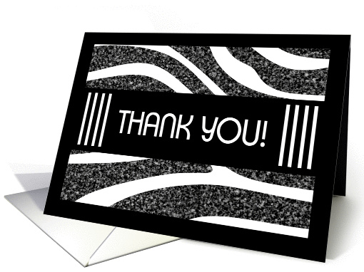 Thank You B/W Zebra card (1146776)
