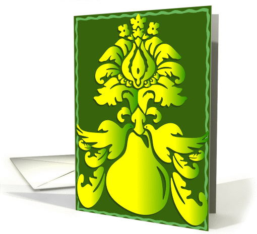 Green Apple Damask card (115789)