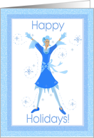 Winter Faery Happy Holidays Card