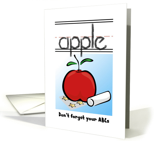 Apple ABCs for Teachers card (1318058)
