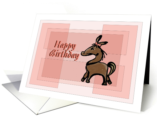 Year of the Horse Baby Pink card (1318406)