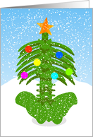 Lumbar Christmas Tree card