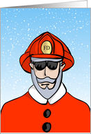 Santa Fireman Keep Your Chimney Clean card