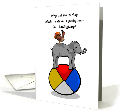 Thanksgiving Turkey Elephant card (1445460)