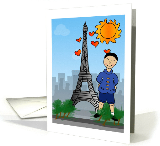 Valentine Parisian Boy card (144571)