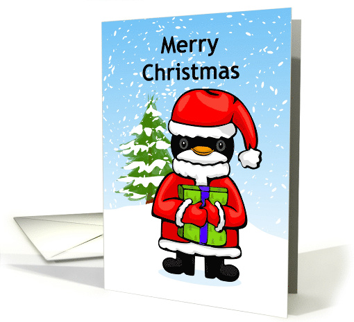 Merry Christmas from Santa Penguin card (1591854)