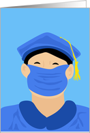 Coronavirus Male Masked Graduate card