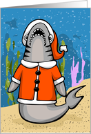 Santa Shark Christmas card