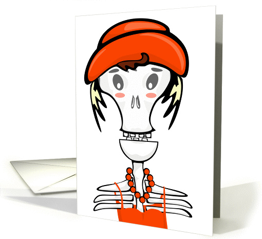 Birthday Ghoul in a Red Dress card (266851)