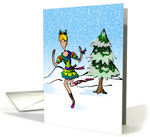 Ballerina Christmas Dancer card (514199)