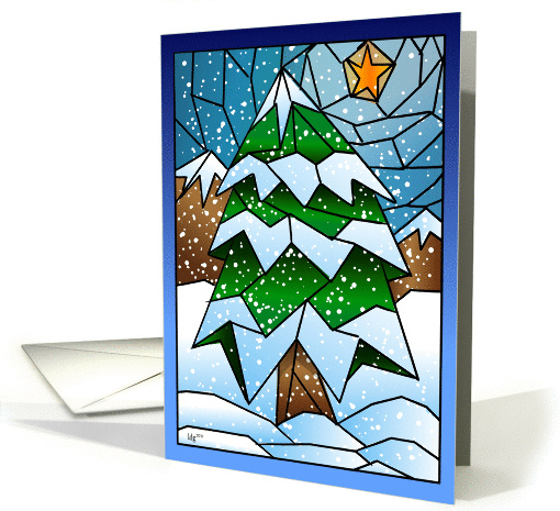 Stained Glass Christmas Tree card (862719)