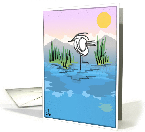 Peaceful Crane card (90164)