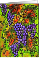 Mosaic BLANK INSIDE grapes card