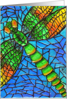 Mosaic BIRTHDAY dragonfly card