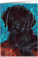 Mosaic BLANK INSIDE lab dog card