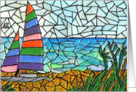 Mosaic BLANK INSIDE seashore card