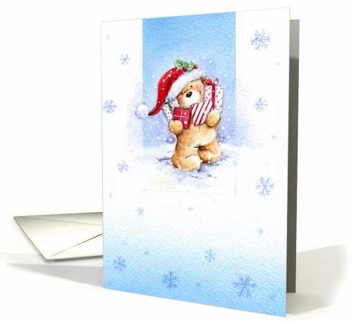 Christmas bear card (106036)
