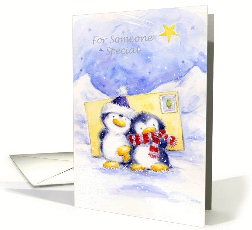 Christmas penguins card (112348)