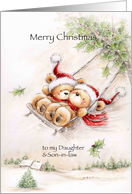 Christmas greeting to Daughter and Son-in law. card