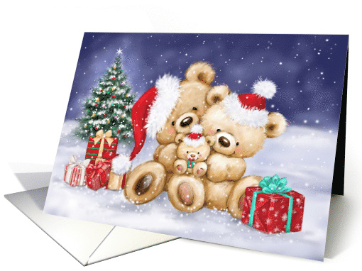 Merry Christmas for all of You, Family Bear with Presents... (1537500)