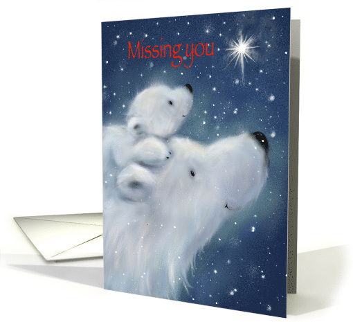 Missing You at Christmas, Polar bear and Cub Looking at... (1546816)
