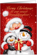 Merry Christmas to Our Sweet Granddaughter, with Snow Friends card