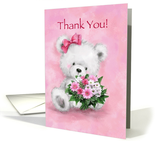 Thank You For Your Kindness, White Bear Holding Bunch of... (1553378)